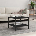 Salontafel van bewerkt hout met elegante en vochtbestendige afwerking - Zwart / 55 x 55 x 40 cm / 1 - Salontafels