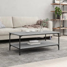 Salontafel van bewerkt hout met elegante en vochtbestendige afwerking - Grijs sonoma / 100 x 55 x 40 cm / 1
