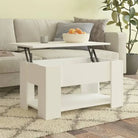 Salontafel van bewerkt hout met lift-top functie voor extra veelzijdigheid - Wit / 79 x 49 x 42.5 cm / 1 - Salontafels