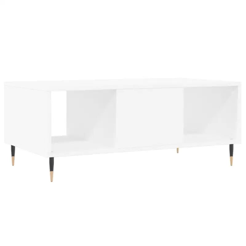 Salontafel van bewerkt hout met metalen poten voor een elegante woonkamer - Salontafels