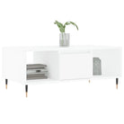 Salontafel van bewerkt hout met metalen poten voor een elegante woonkamer - Salontafels