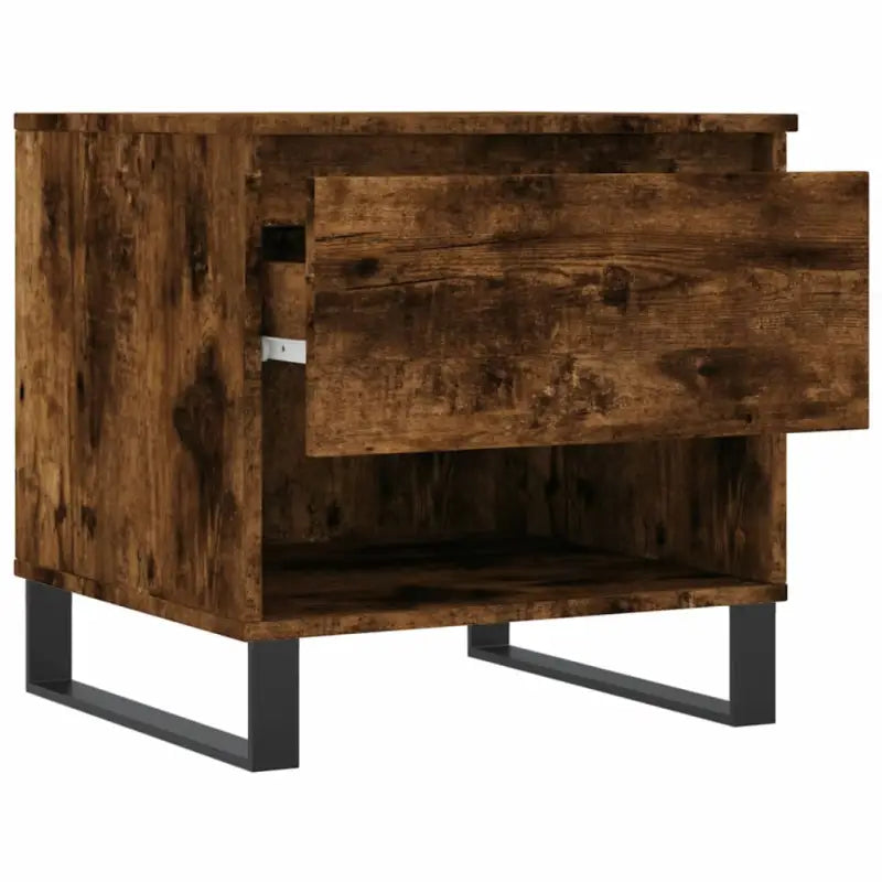 Salontafel van bewerkt hout met metalen poten voor stijlvolle woonkamer - Salontafels