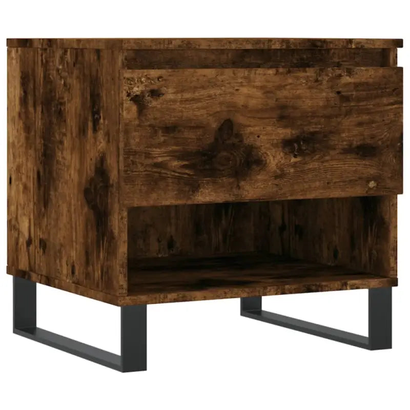Salontafel van bewerkt hout met metalen poten voor stijlvolle woonkamer - Salontafels