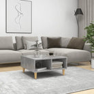 Salontafel van bewerkt hout met Scandinavische charme en opbergruimte - Betongrijs / 1 - Salontafels