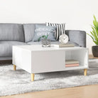 Salontafel van bewerkt hout voor een elegante en stevige uitstraling - Hoogglans wit / 1 - Salontafels
