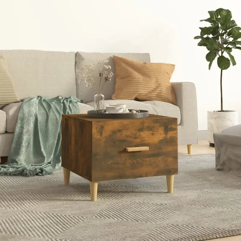 Salontafel van bewerkt hout voor een stevige en stijlvolle uitstraling - Gerookt eiken / 1 - Salontafels