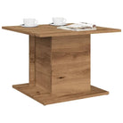 Salontafel van bewerkt hout voor een stoer en duurzame woonkamer - artisanaal eikenkleurig / 55.5 x 55.5 x 40 cm / 1