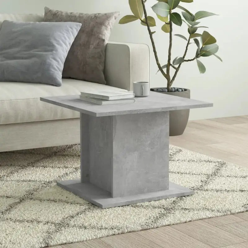 Salontafel van bewerkt hout voor een stoer en duurzame woonkamer - Betongrijs / 55.5 x 55.5 x 40 cm / 1 - Salontafels