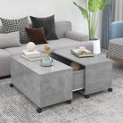 Salontafel van bewerkt hout voor een tijdloze woonstijl - Betongrijs / 1 - Salontafels