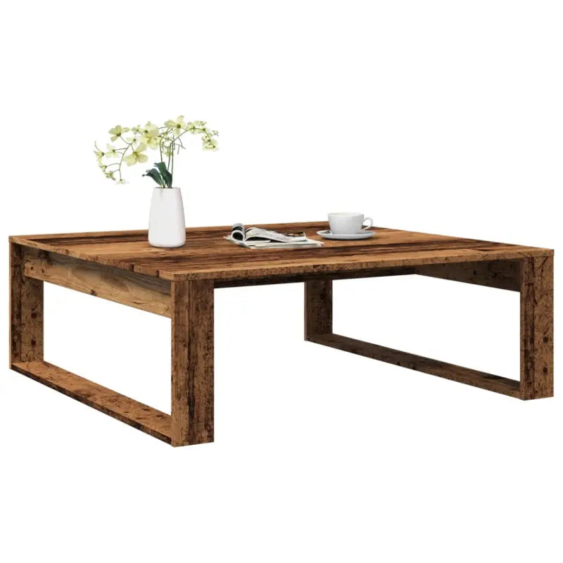 Salontafel van bewerkt hout voor stijl en functionaliteit in je woonkamer - Oud hout / 100 x 100 cm / 1 - Salontafels