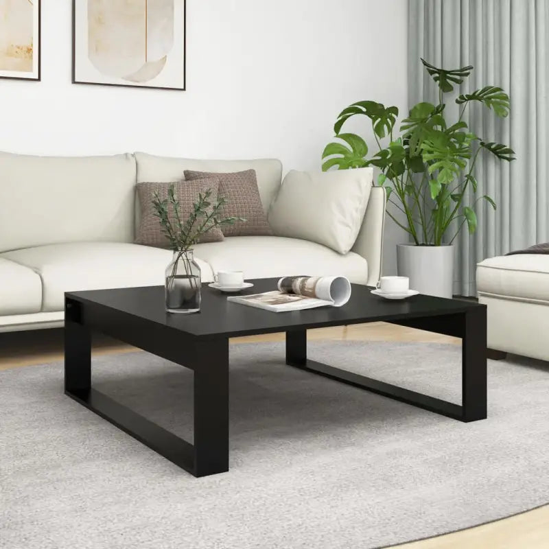 Salontafel van bewerkt hout voor stijl en functionaliteit in je woonkamer - Zwart / 100 x 100 cm / 1 - Salontafels