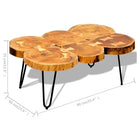 Salontafel van massief acaciahout met elegant design - Salontafels