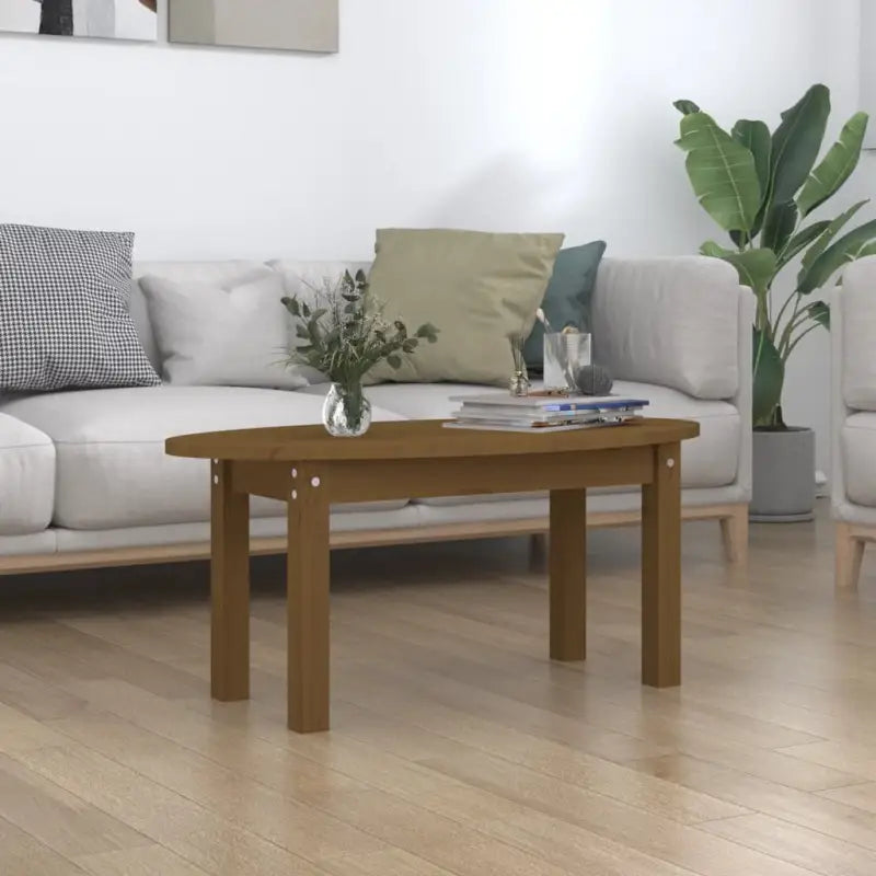 Salontafel van massief grenenhout met rustieke uitstraling - Honingbruin / 80 x 40 x 35 cm / 1 - Salontafels