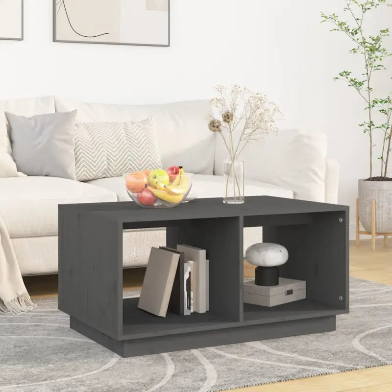 Salontafel van massief grenenhout met rustieke uitstraling - Grijs / 1 - Salontafels