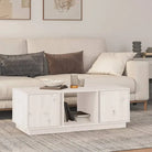 Salontafel van massief grenenhout met rustieke uitstraling - Wit / 1 - Salontafels