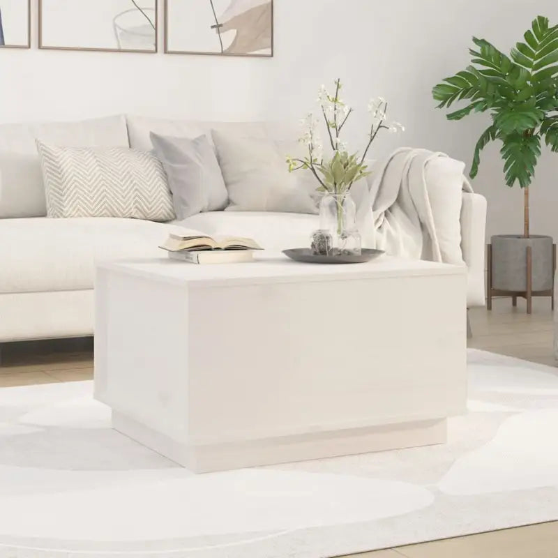 Salontafel van massief grenenhout met rustieke uitstraling - Wit / 1 - Salontafels