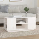 Salontafel van massief grenenhout met rustieke uitstraling - Wit / 1 - Salontafels
