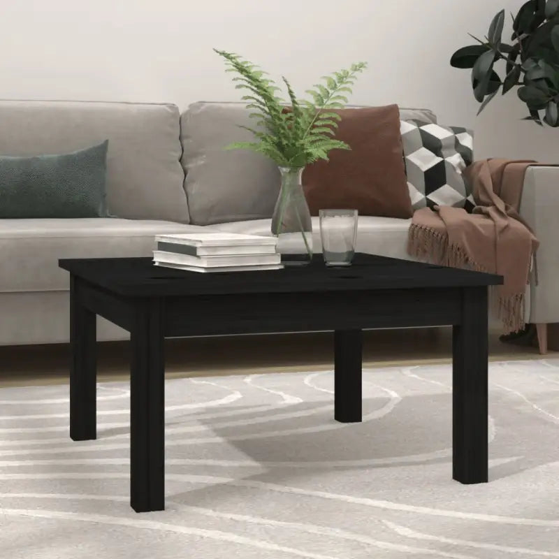 Salontafel van massief grenenhout met rustieke uitstraling - Zwart / 55 x 55 x 30 cm / 1 - Salontafels