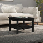 Salontafel van massief grenenhout met rustieke uitstraling - Zwart / 55 x 55 x 40 cm / 1 - Salontafels
