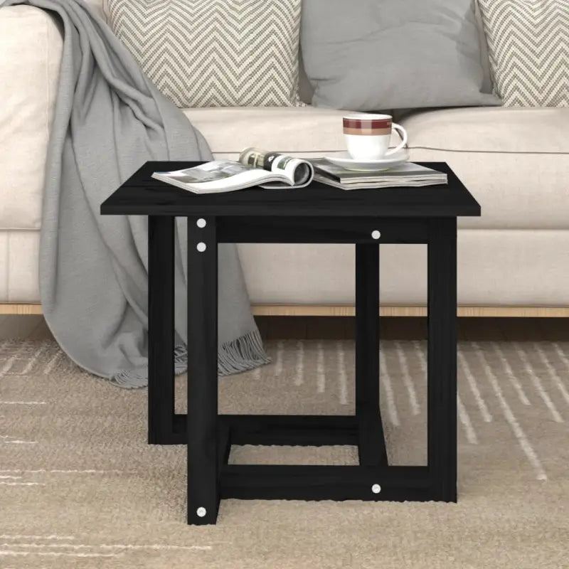 Salontafel van massief grenenhout met tijdloze stijl for ieder interieur - Zwart / 50 x 50 x 45 cm / 1 - Salontafels