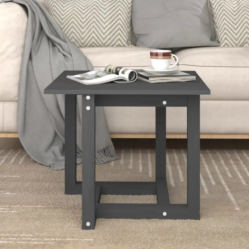 Salontafel van massief grenenhout met tijdloze stijl for ieder interieur - Grijs / 50 x 50 x 45 cm / 1 - Salontafels