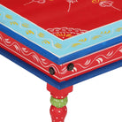 Salontafel van massief mangohout met handgeschilderde decoraties - Salontafels