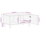 Salontafel van massief mangohout voor een elegante woonkamer uitstraling - Salontafels