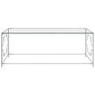Salontafel van roestvrij staal en glas voor een strakke woonruimte - 120 x 60 x 45 cm / 1 - Salontafels