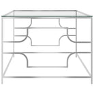 Salontafel van roestvrij staal en glas voor een strakke woonruimte - 120 x 60 x 45 cm / 1 - Salontafels