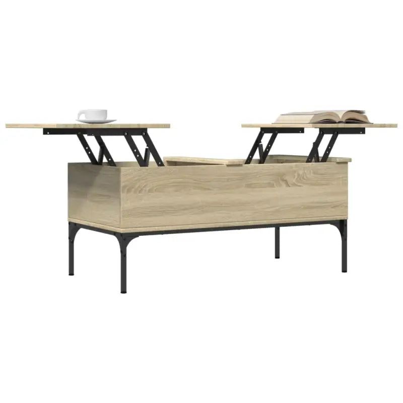 Salontafel van Sonoma Eiken met Verstelbare Poten en bewerkt Hout - Salontafels