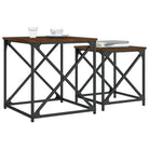 Salontafels bewerkt hout met metalen frame voor kleine ruimtes - Salontafels