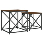 Salontafels bewerkt hout met metalen frame voor kleine ruimtes - Salontafels