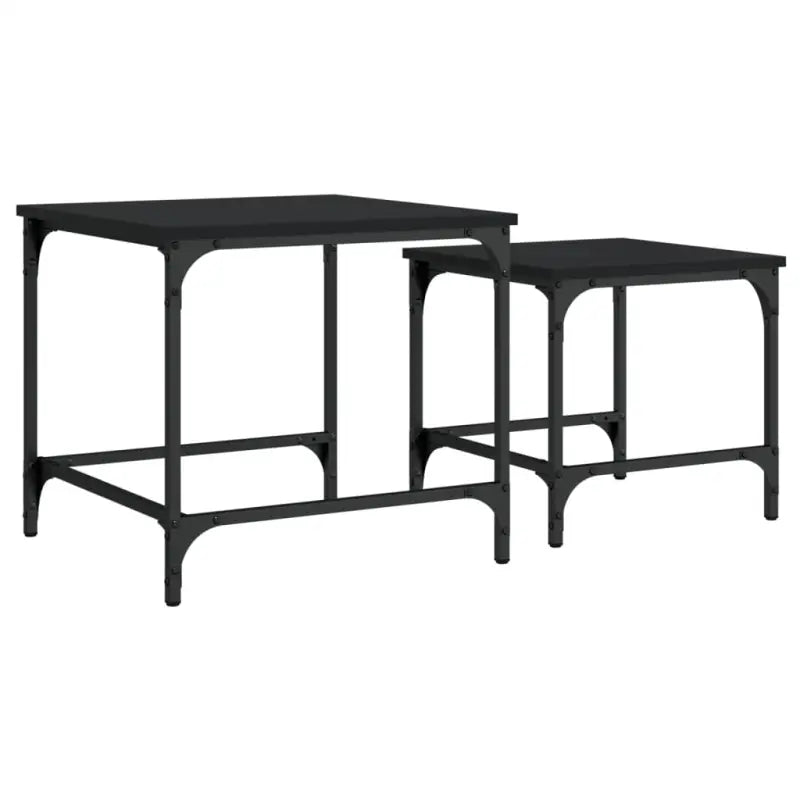 Salontafels met bewerkt hout en metalen frame voor kleine ruimtes - Salontafels