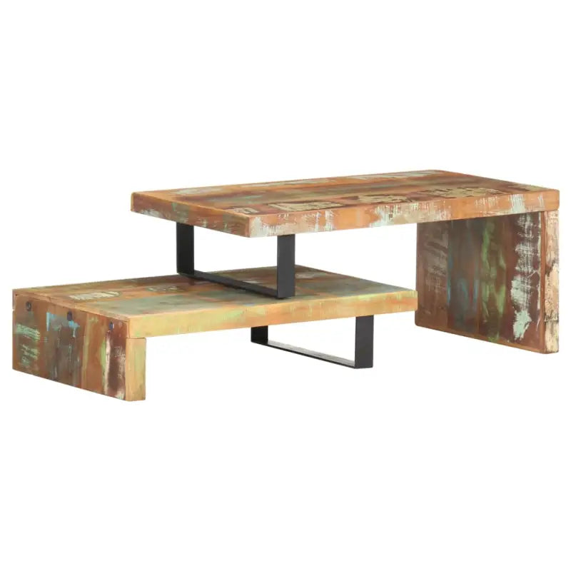 Salontafelset van massief mangohout voor een klassieke woonkamer uitstraling - 1 / massief gerecycled hout - Salontafels