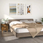 Scandinavisch nachtkastje in massief eucalyptushout met houten handvatten - Gerookt eiken / 2 - Nachtkastjes
