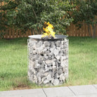 Schanskorf vuurplaats van gegalvaniseerd ijzer voor een stabiele tuinafbakening - 50 x 50 cm - Haarden