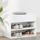Schoenenrek met trendy ontwerp en gladde bovenkant van bewerkt hout - Wit / 60 x 30 x 45 cm / 1 - Schoenenrekken