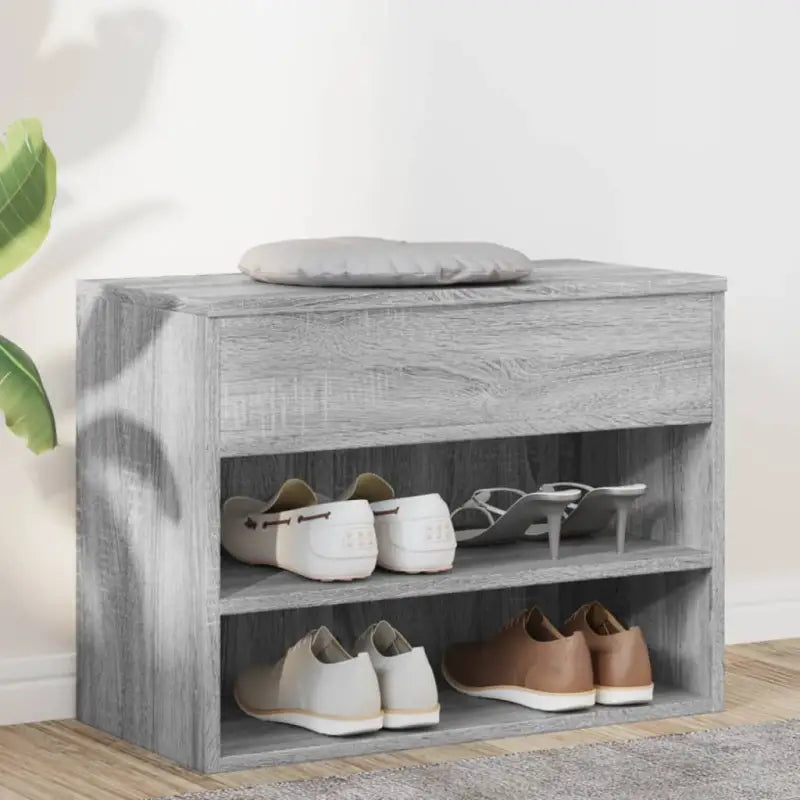 Schoenenrek met trendy ontwerp en gladde bovenkant van bewerkt hout - Schoenenrekken