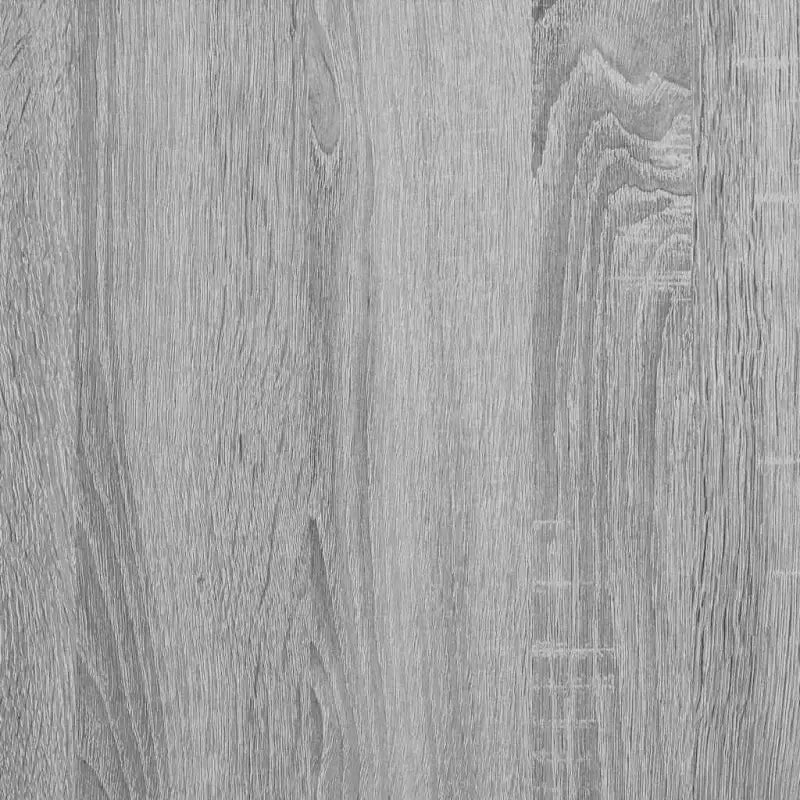 Schoenenrek van bewerkt hout in grijs sonoma voor een opgeruimde ruimte - Schoenenrekken