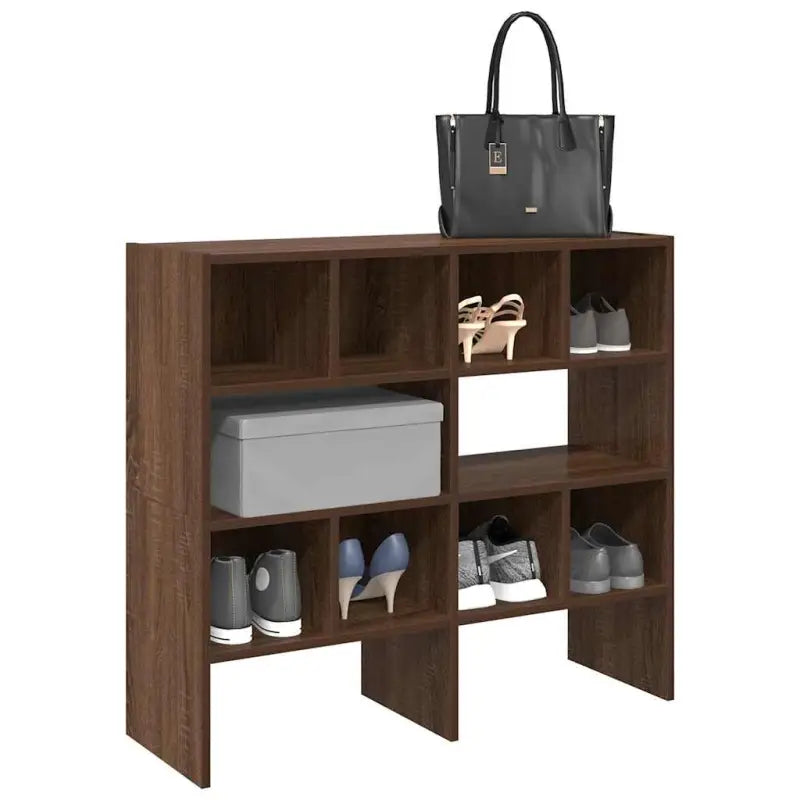 Schoenenrekken met twee montagemogelijkheden van bewerkt hout - bruin eikenkleur / 2 - Kledingrekken & kastinrichting