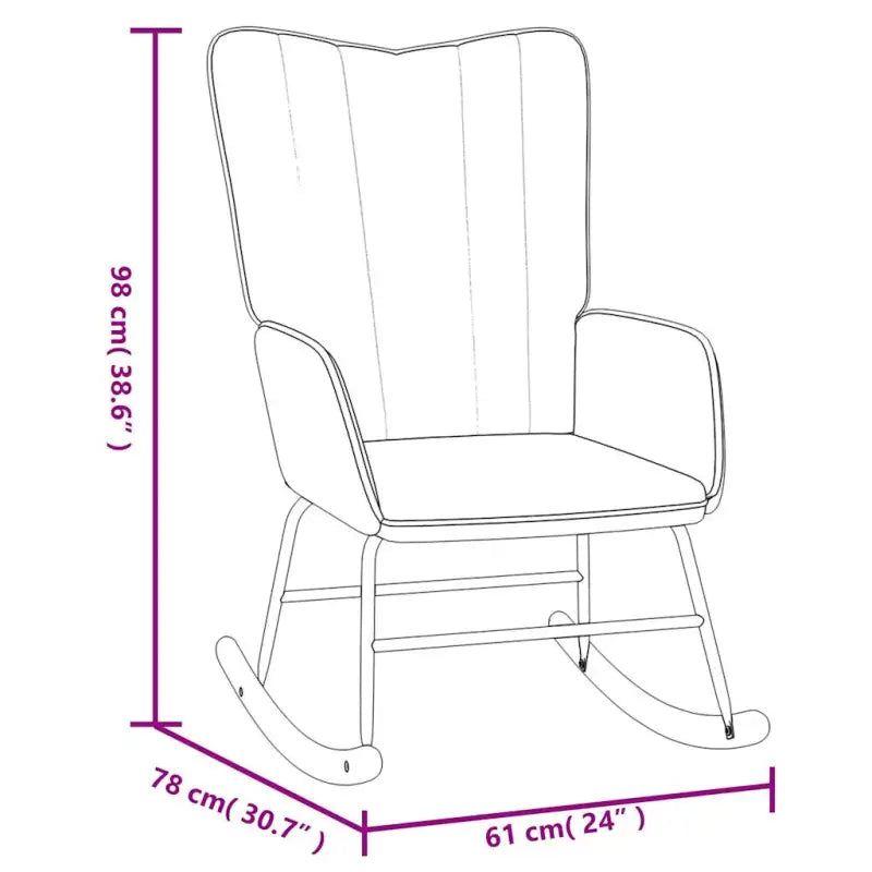 Schommelstoel met fluweel en comfortabel zitcomfort - Schommelstoelen