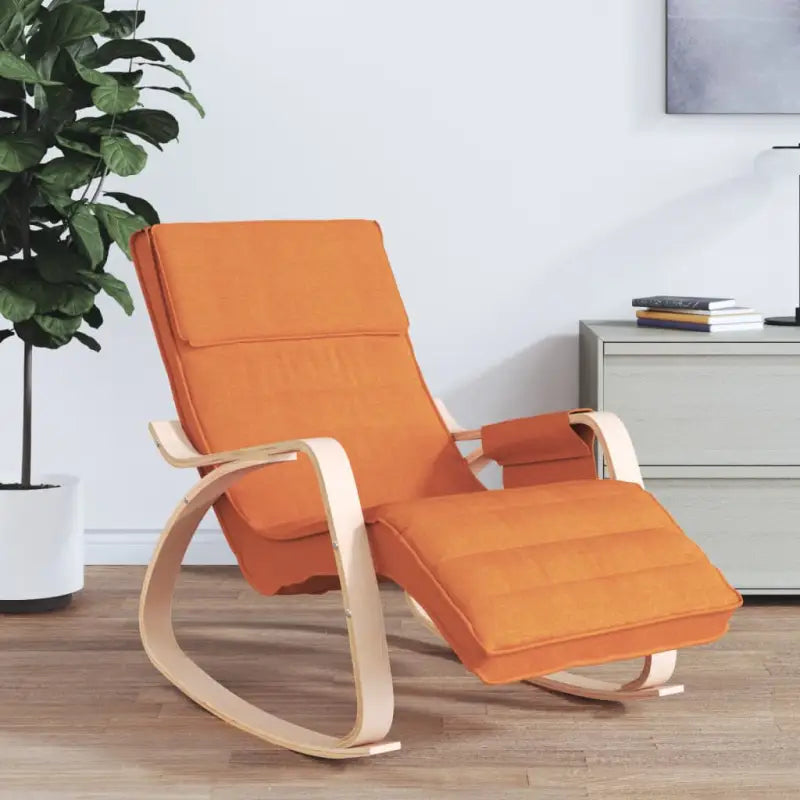 Schommelstoel met massief berkenhout voor ontspanning in huis - Donkergeel / 1 - Schommelstoelen