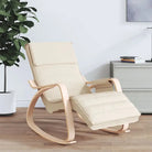 Schommelstoel met massief berkenhout voor ontspanning in huis - Crème / 1 - Schommelstoelen