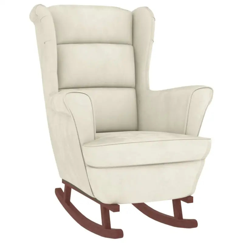 Schommelstoel met massief rubberwood poten voor stijl en comfort - Schommelstoelen