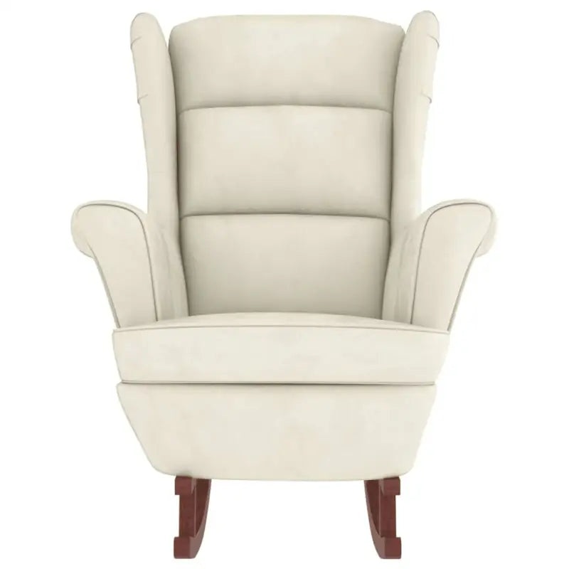 Schommelstoel met massief rubberwood poten voor stijl en comfort - Schommelstoelen