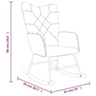 Schommelstoel met voetenbank en donker patchworkontwerp voor comfortabel zitten - Schommelstoelen