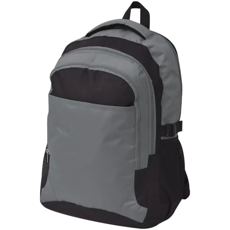 Schoolrugzak met 600d polyester en gaas zijvakken voor praktisch gebruik - Grijs / 1 - Rugzakken