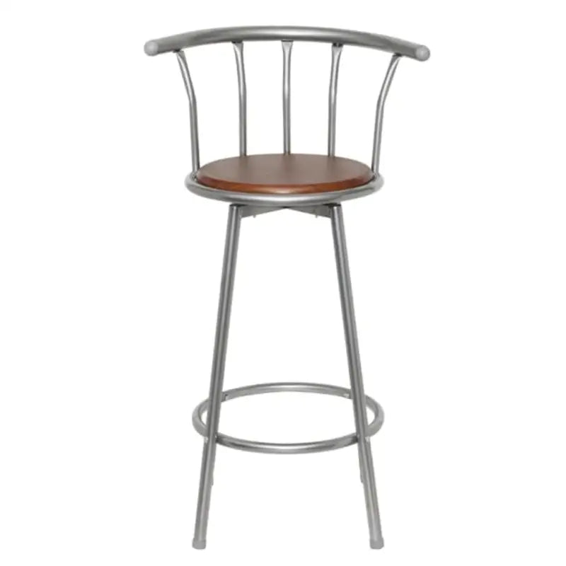 Set barkrukken met draaibare zitting van MDF en staal - Bruin / 2 - Barkrukken