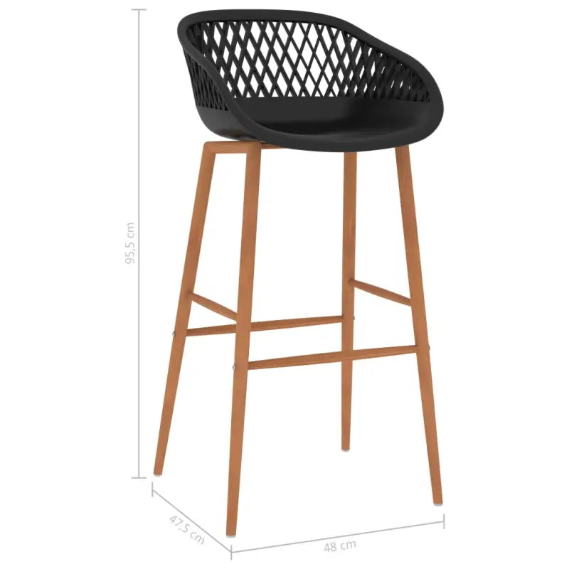 Set van 2 barstoelen met lage rugleuning voor in de keuken - Barkrukken