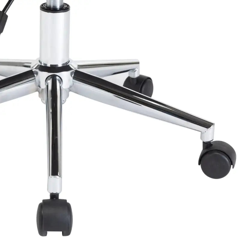 Set van 2 eetkamerstoelen met kunststof wieltjes en kunstleer bekleding - Eetkamerstoelen